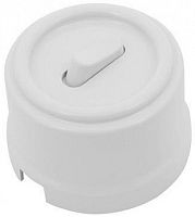 Переключатель-ретро пластик клавишный Bironi Лизетта 1-кл. проходной белый картинка